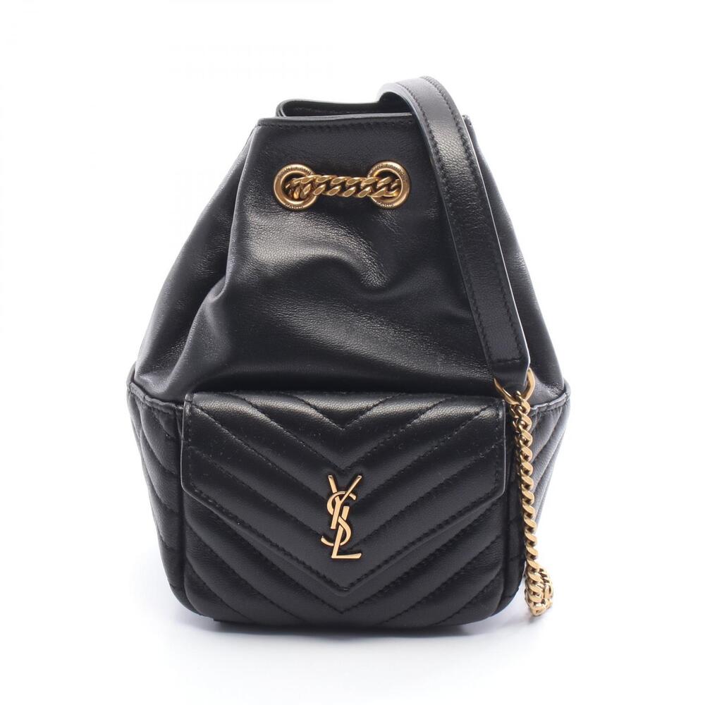 Saint Laurent Paris Joe Bucket Bag Shoulder Leather Black